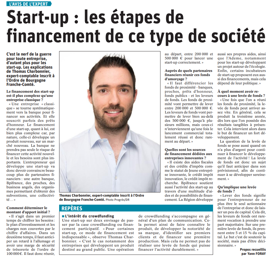 Thomas Charbonnier, expert-comptable à CAPEC spécialiste dans l'accompagnement des startups